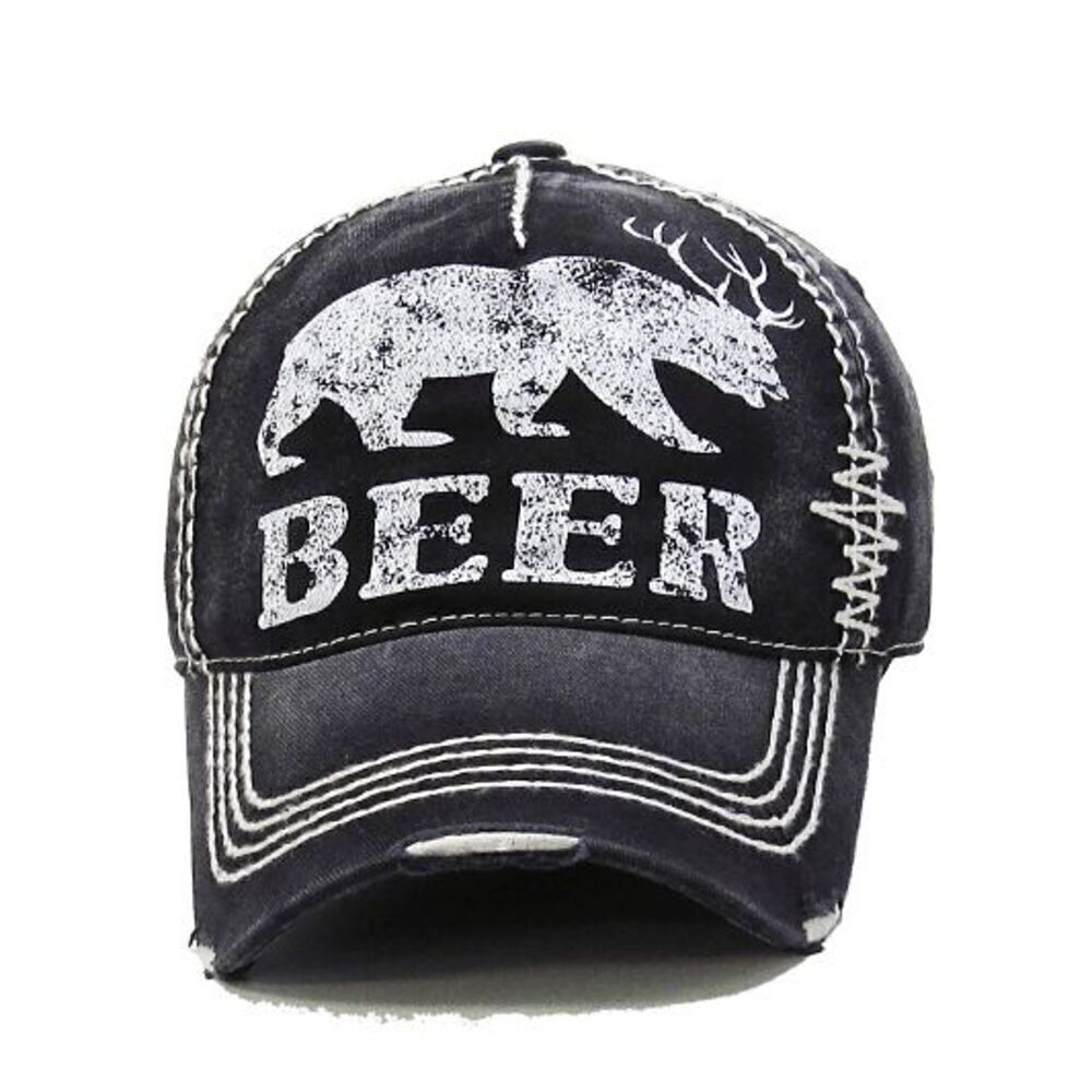 Ladies Black Bear Baseball Hat - Brand New Ball Cap - Picture 6 of 8
